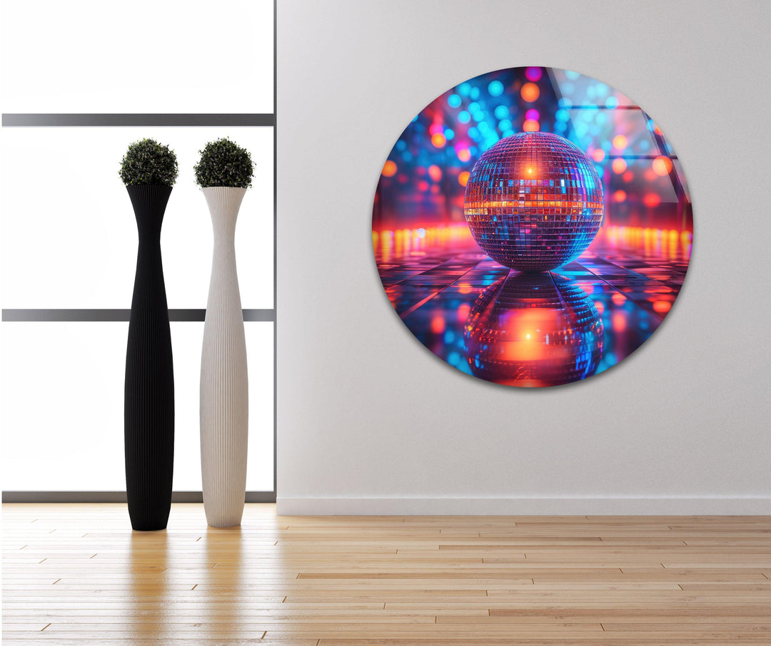 Disco Ball Tempered Glass Wall Art - MyPhotoStation