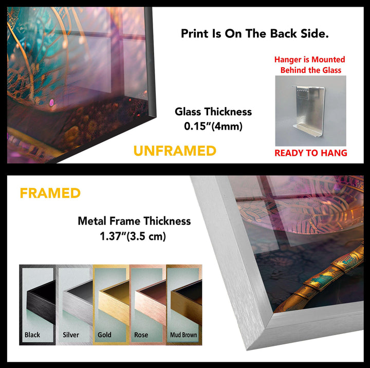 Vivid Pink Dragonfly Glass Wall Art