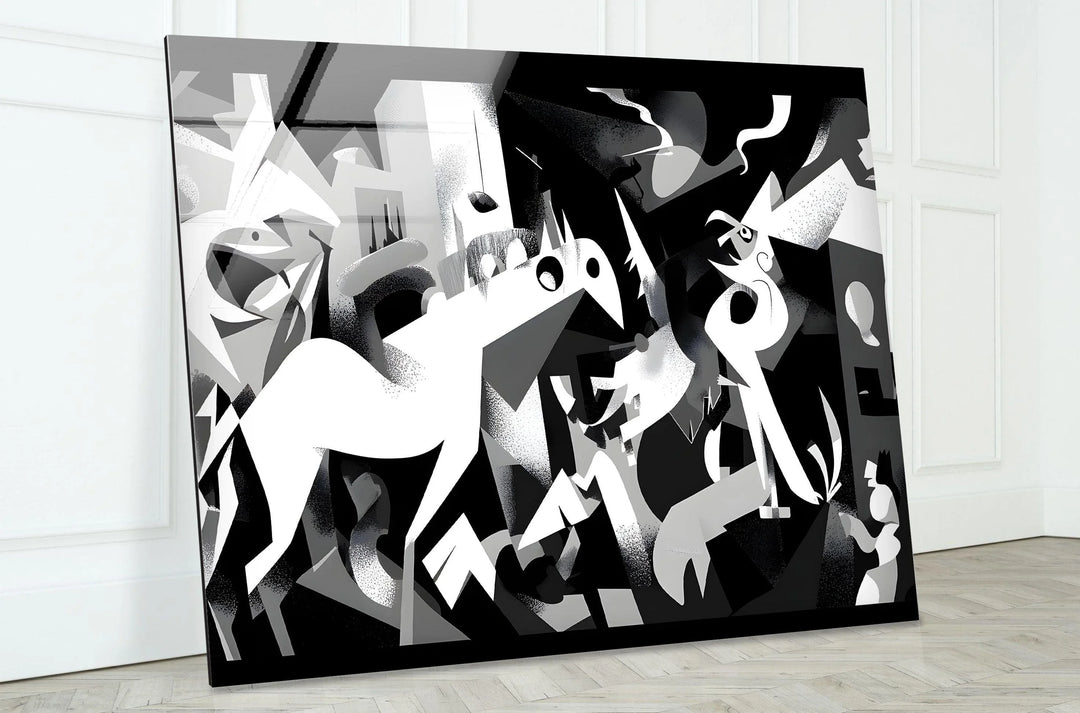 Abstract Cubics Art Glass Wall Art Glass Printing Wall Art, Print photos on glass