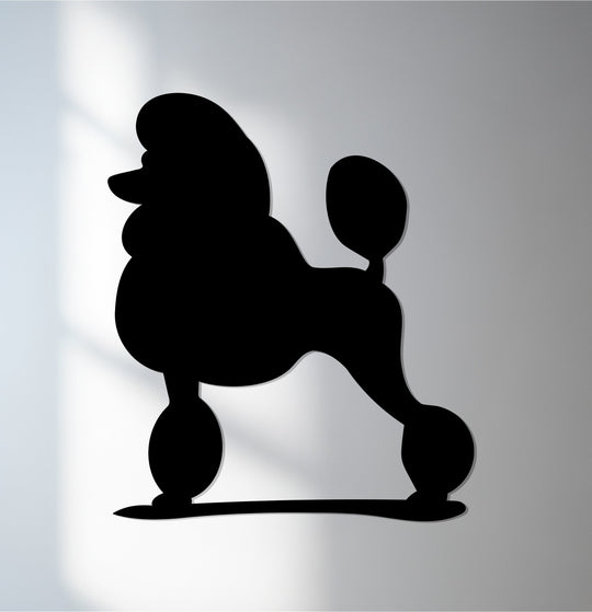Elegant poodle metal wall art for dog lovers home décor