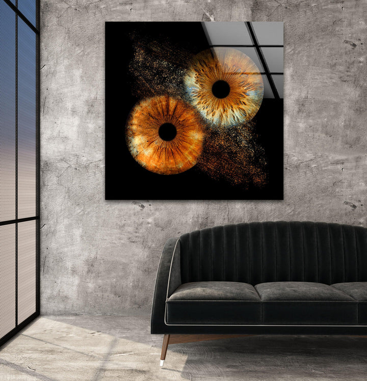 Vivid Brown Eyes Glass Wall Art art glass wall art, glass wall art pictures
