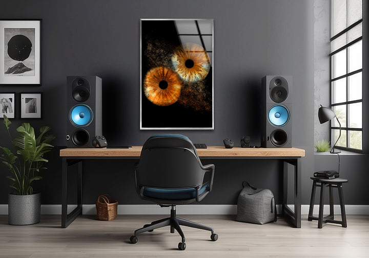 Vivid Brown Eyes Glass Wall Art glass image printing, glass prints from photos
