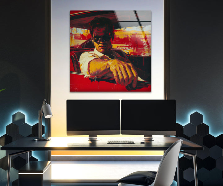 Fight Club Tyler Durden Glaswandkunst