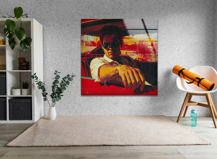Fight Club Tyler Durden Glaswandkunst