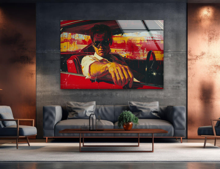 Fight Club Tyler Durden Glaswandkunst