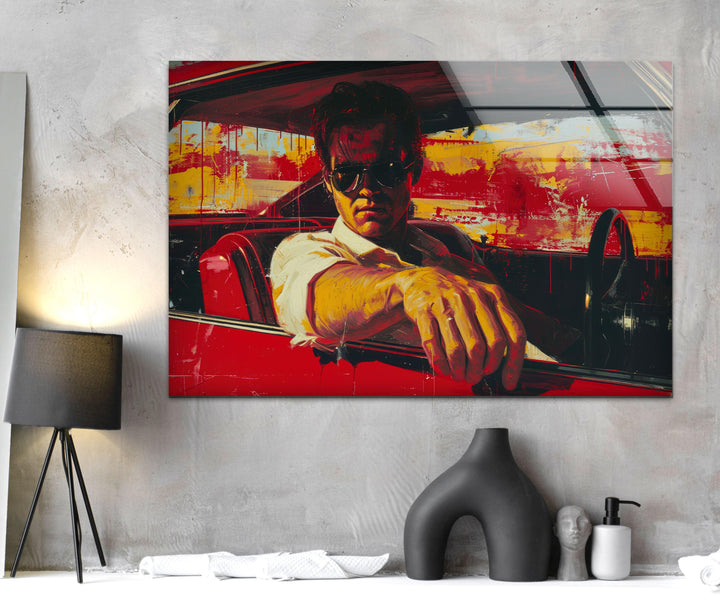 Fight Club Tyler Durden Glaswandkunst