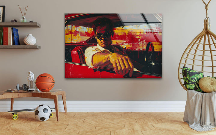 Fight Club Tyler Durden Glaswandkunst