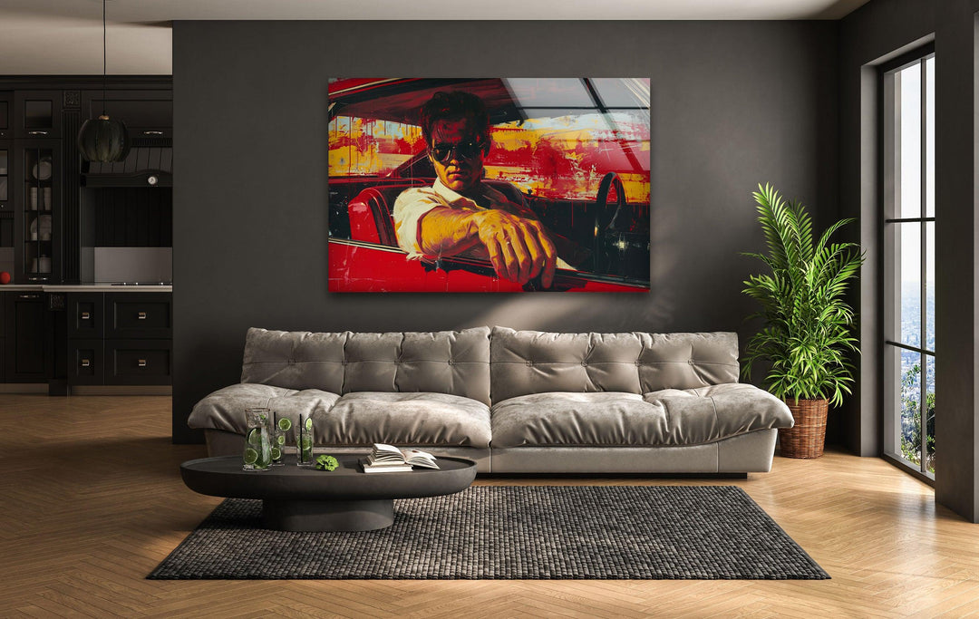 Fight Club Tyler Durden Glaswandkunst