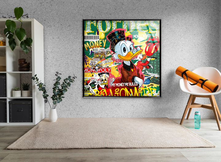 Forbes Billionaire Duck Glass Wall Art custom glass pictures, glass art prints
