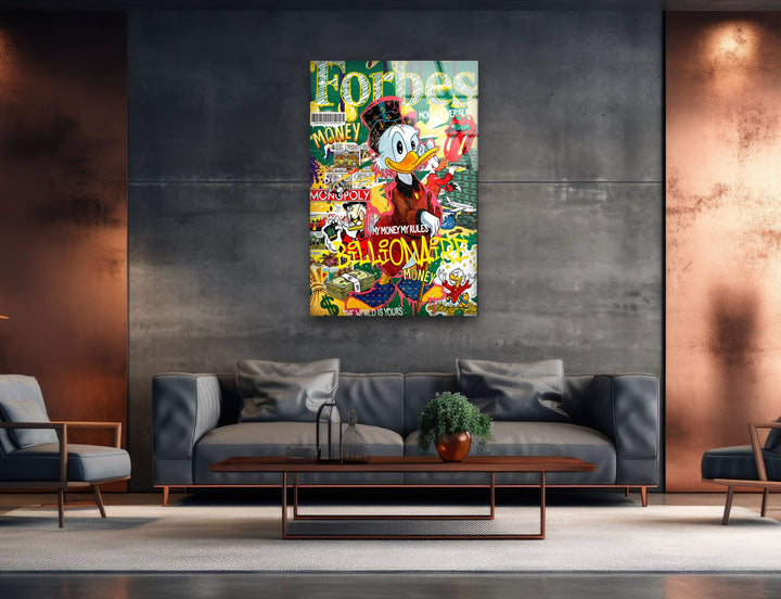 Forbes Billionaire Duck Glass Wall Art custom glass photo prints, large glass prints
