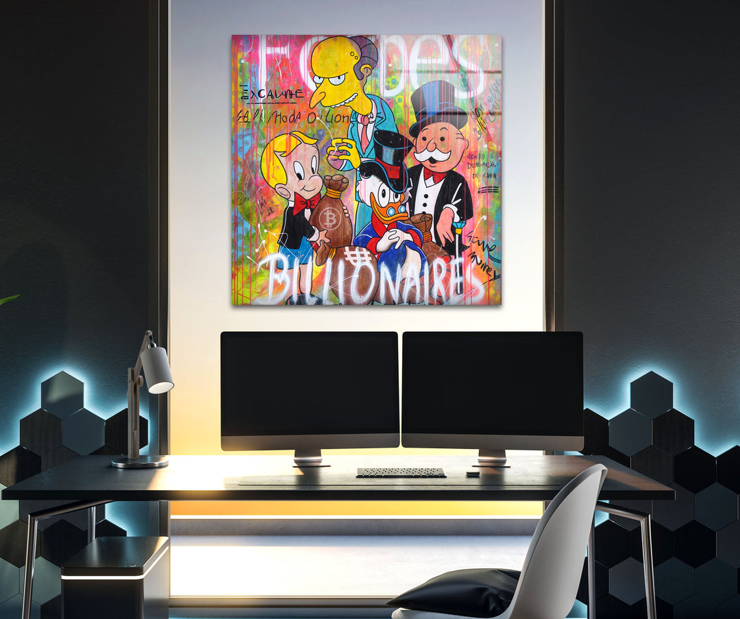 Forbes Billionaires Glass Wall Art photo print on glass, prints on glass wall art
