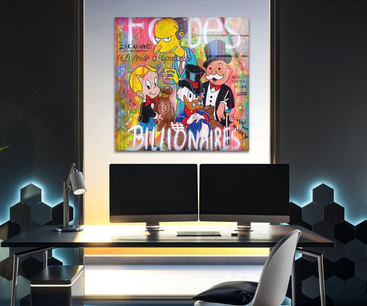 Forbes Billionaires Glass Wall Art photo print on glass, prints on glass wall art
