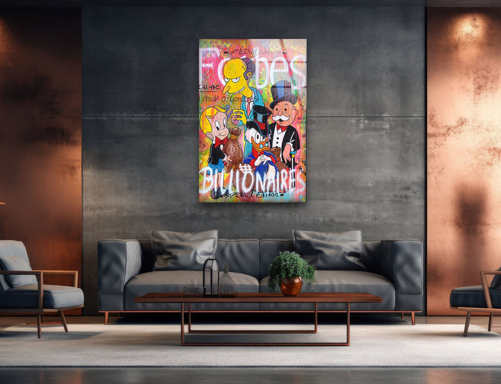 Forbes Billionaires Glass Wall Art custom glass photo prints, large glass prints
