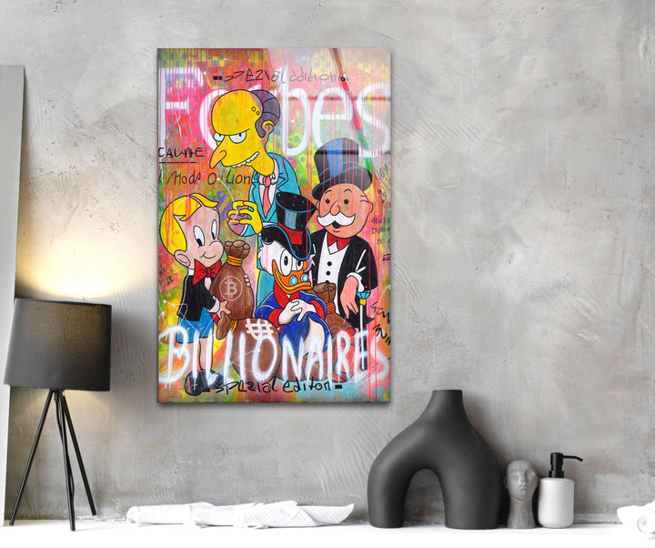 Forbes Billionaires Glass Wall Art picture on glass wall art, photos printed on glass
