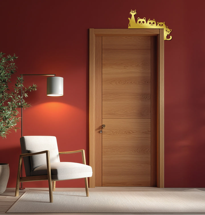 Fun cat wall art metal decoration for pet lovers