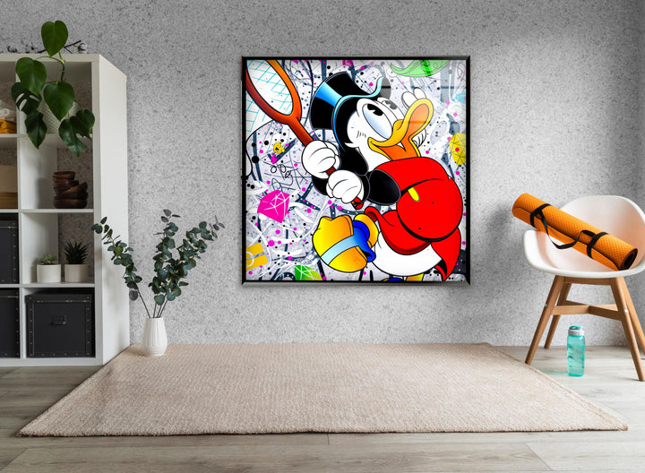 Funny Duck Glass Wall Art glass image printing, glass prints from photos

