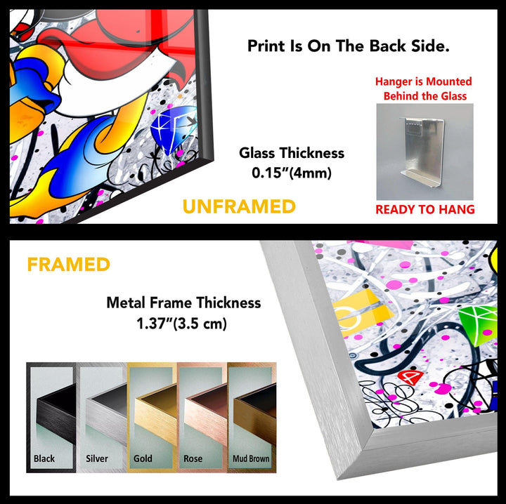 Funny Duck Glass Wall Art