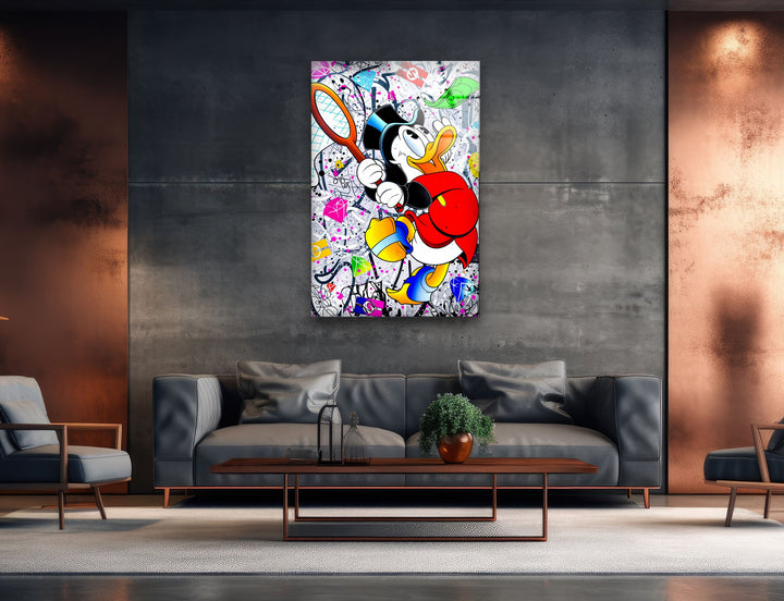 Funny Duck Glass Wall Art large glass photo prints, glass wall photos
