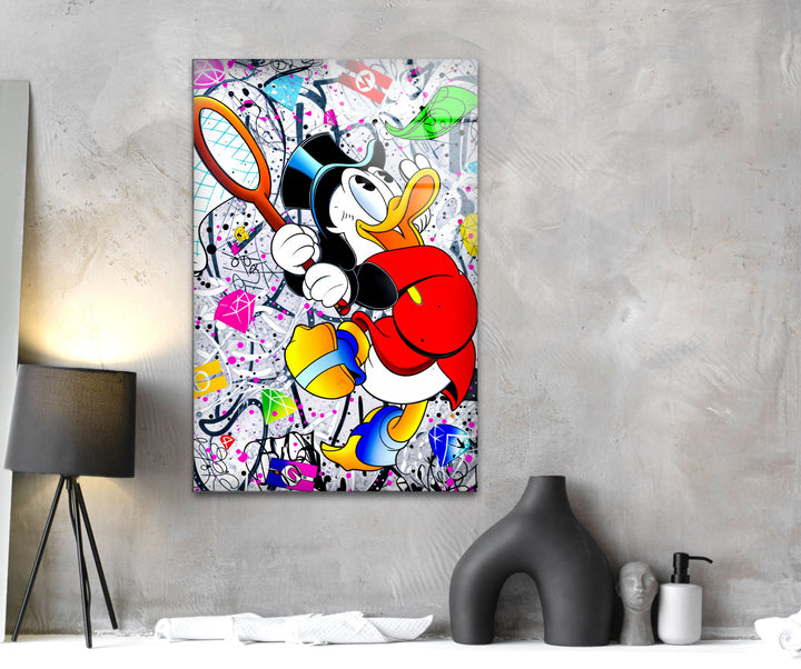 Funny Duck Glass Wall Art custom glass photo prints, large glass prints

