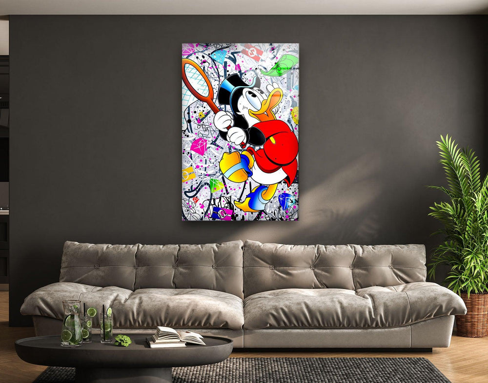 Funny Duck Glass Wall Art glass photo prints, glass picture prints
