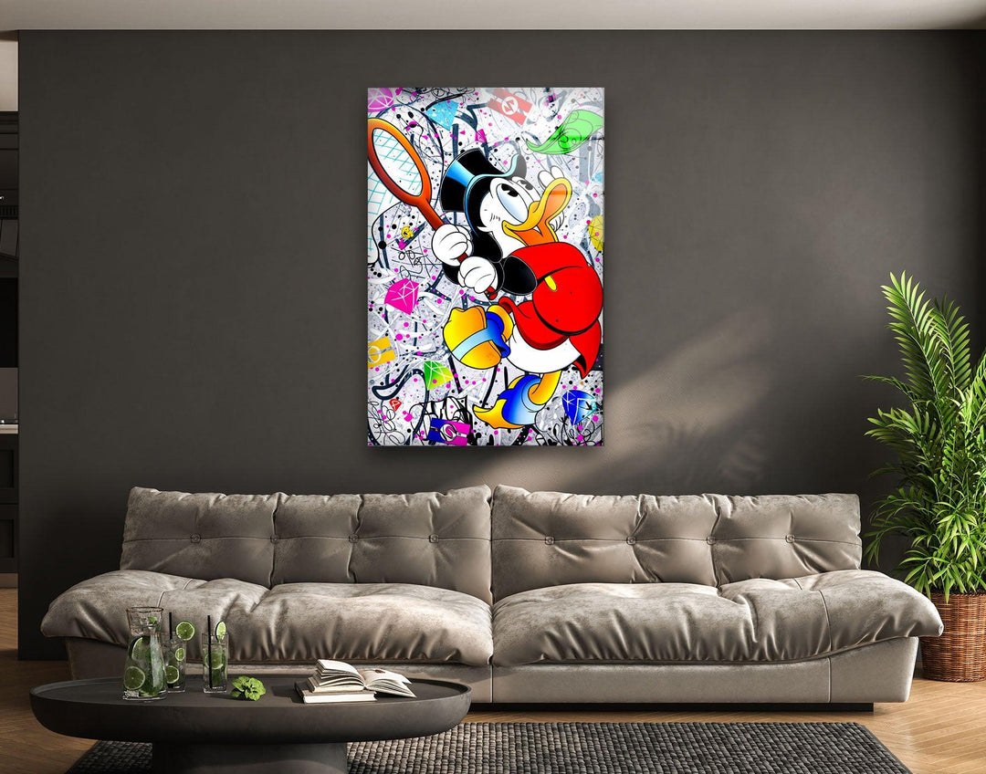 Funny Duck Glass Wall Art glass photo prints, glass picture prints
