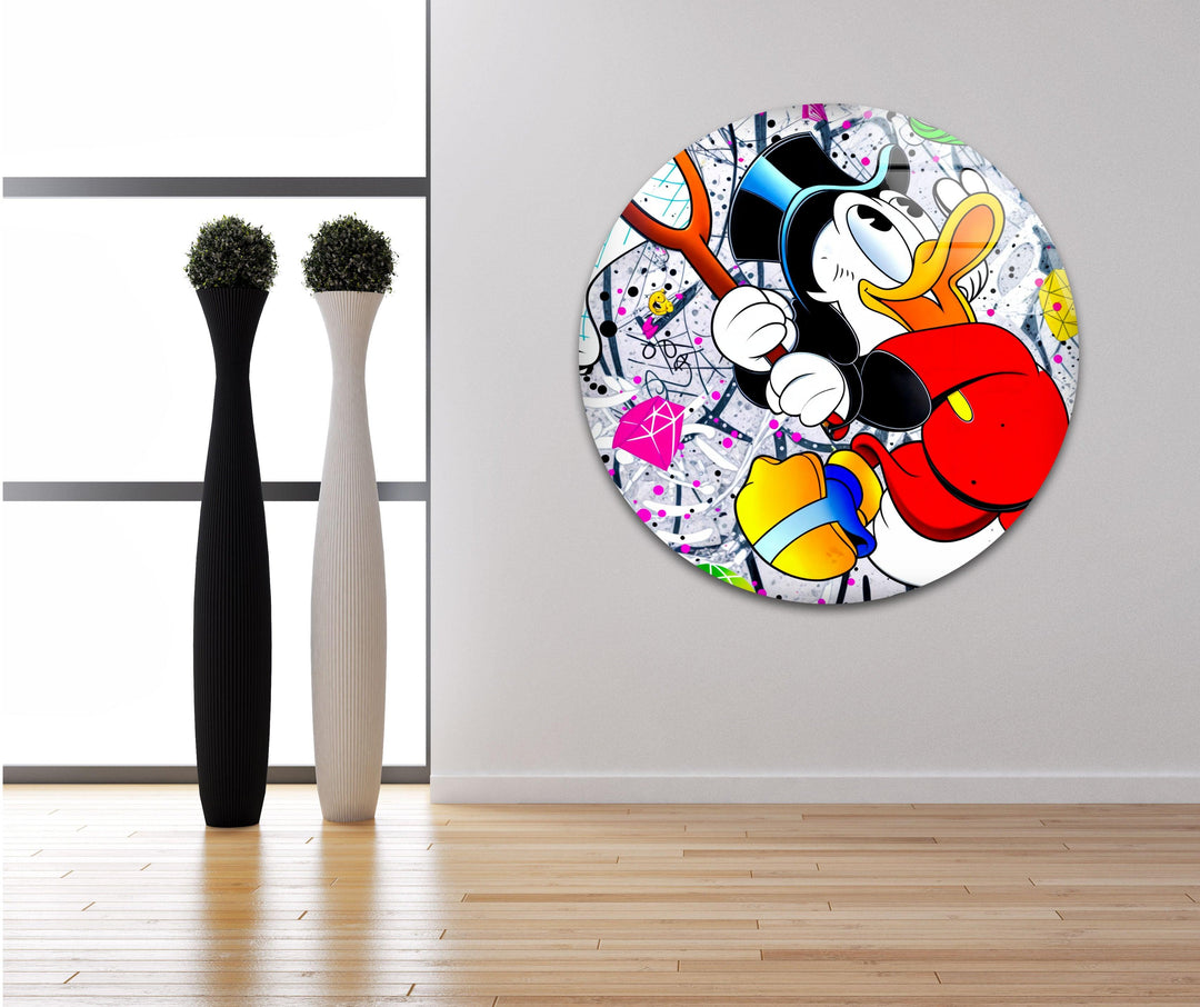 Funny Duck Glass Wall Art print picture on glass, Tempered Glass Wall Art

