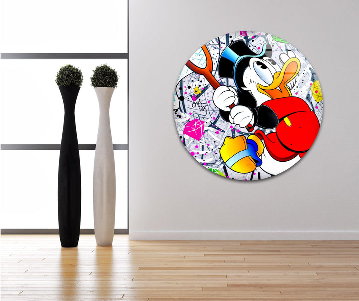 Funny Duck Glass Wall Art print picture on glass, Tempered Glass Wall Art
