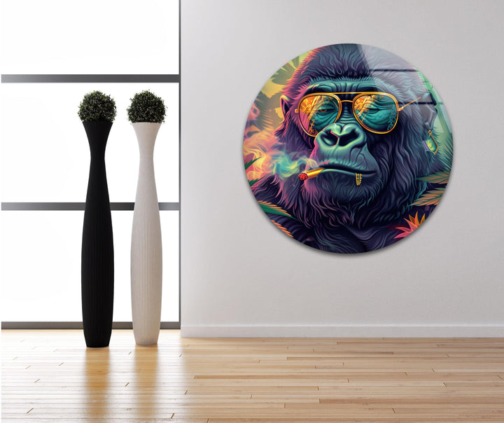 Gangster Monkey Tempered Glass Wall Art - MyPhotoStation