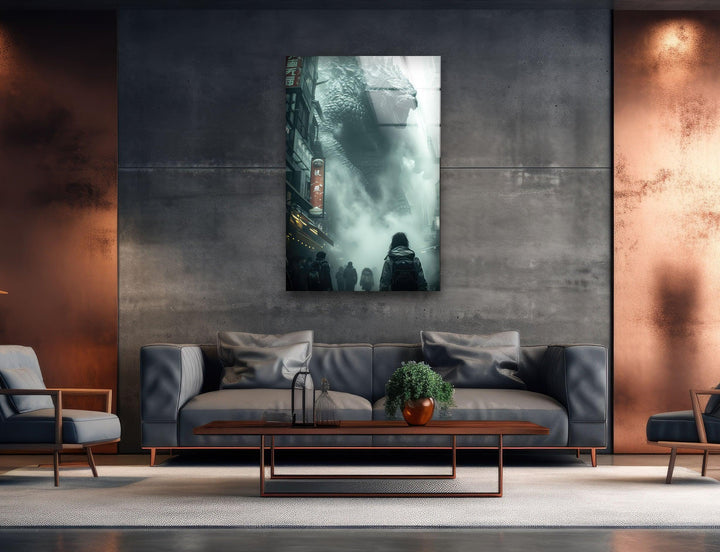 Godzilla Stunning Glass Picture Prints | Modern Wall Art