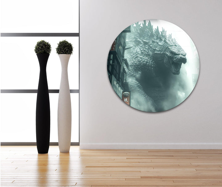 Godzilla Custom Picture on Glass | Elegant Wall Art