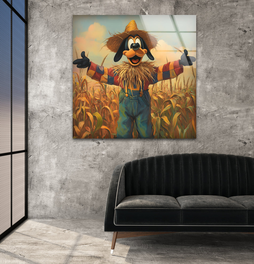 Goofy Farmer Glass Wall Art stained glass wall art, stained glass wall decor