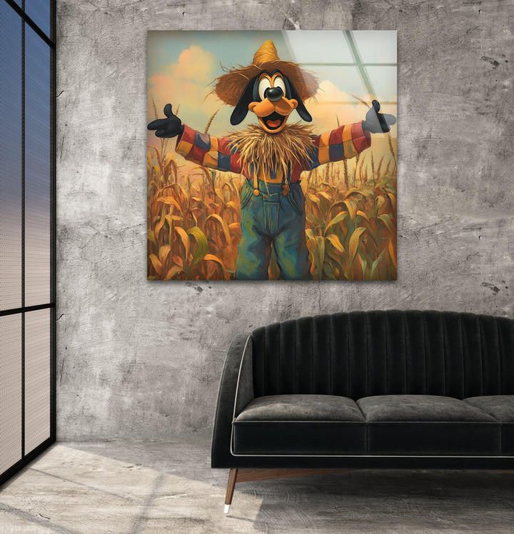 Goofy Farmer Glass Wall Art stained glass wall art, stained glass wall decor