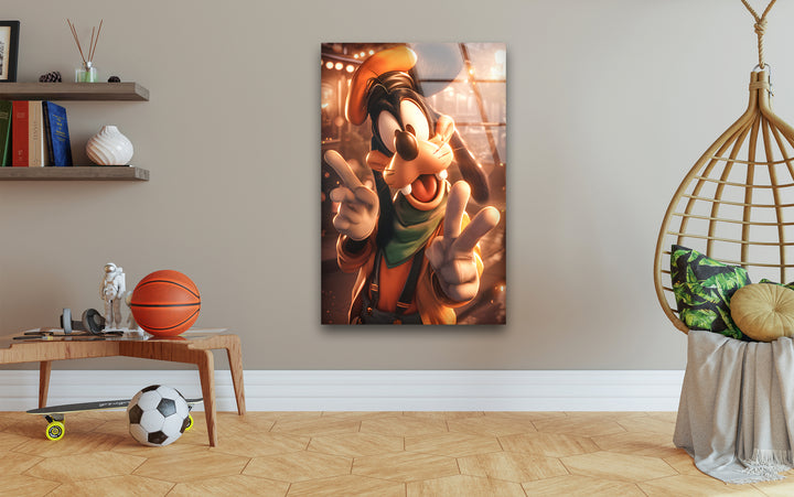 Goofy Art Glass Wall Art picture on glass wall art, photos printed on glass