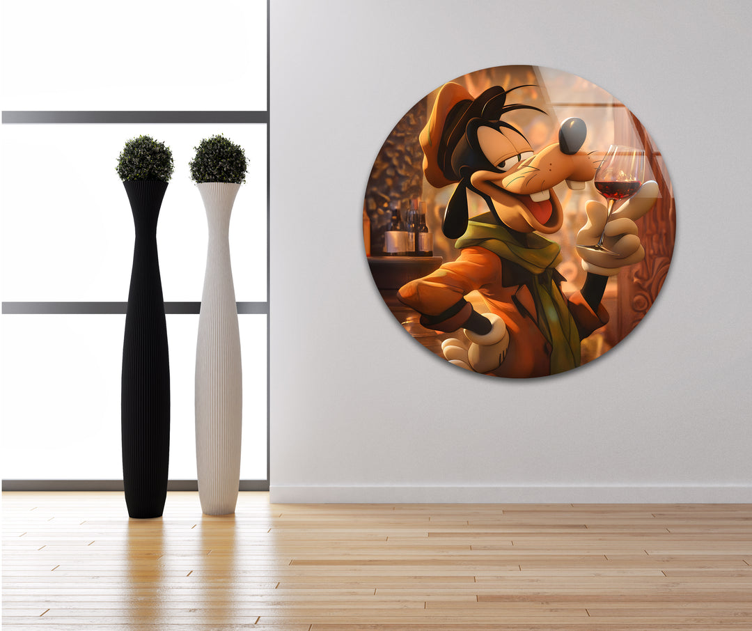 Intellectual Goofy Glass Wall Art glass art painting, glass art for the Wall
