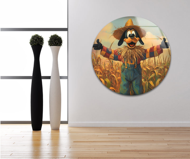 Goofy Farmer Glass Wall Art custom glass pictures, glass art prints
