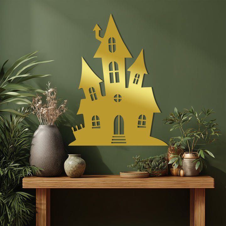 Halloween wall hanging haunted home metal artwork