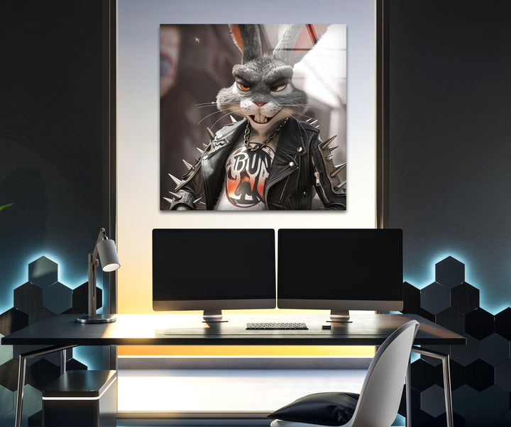 Gothic Rabbit Tempered Glass Wall Art - MyPhotoStation