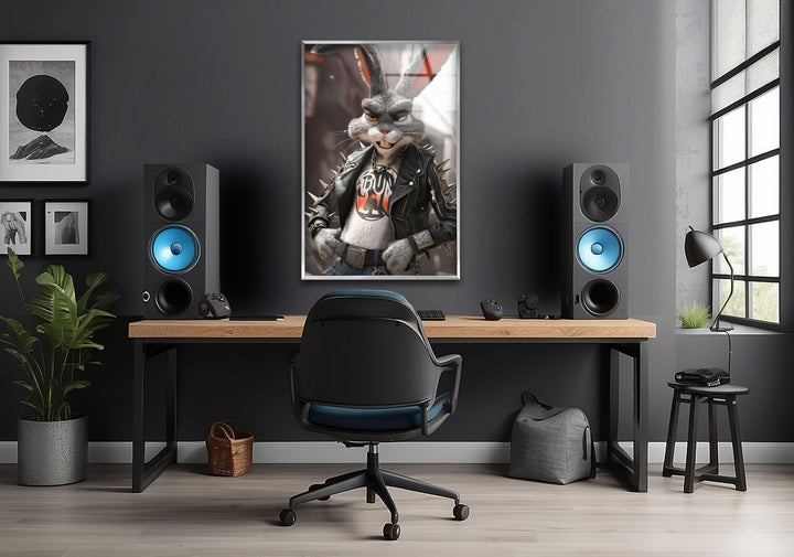 Gothic Rabbit Tempered Glass Wall Art - MyPhotoStation