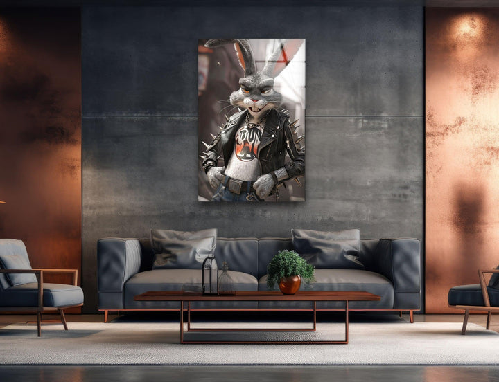 Gothic Rabbit Tempered Glass Wall Art - MyPhotoStation