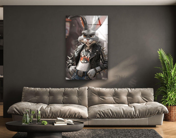 Gothic Rabbit Tempered Glass Wall Art - MyPhotoStation