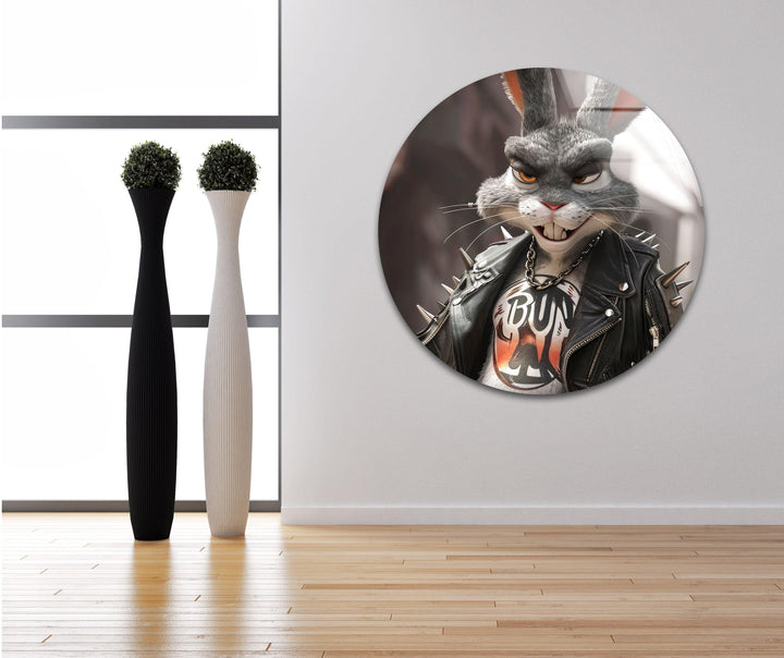Gothic Rabbit Tempered Glass Wall Art - MyPhotoStation
