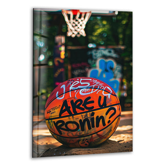 Basketball Ball sports art prints a vibrant urban style decor and graffiti design a Basketball Ball Glass Wall Art for your wall space