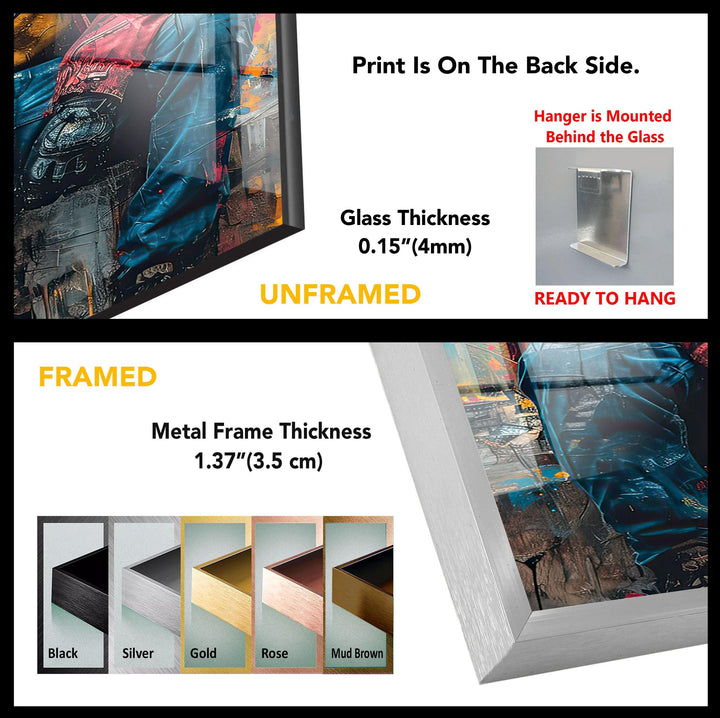 Graffiti Spider Man Glass Wall Art