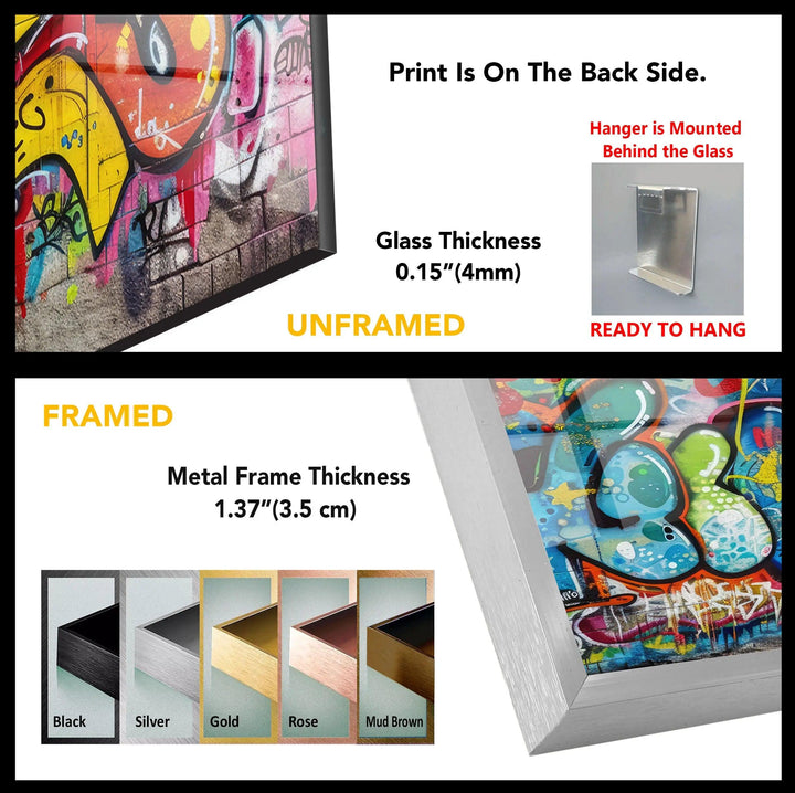 Straßen-Graffiti-Glaswandkunst