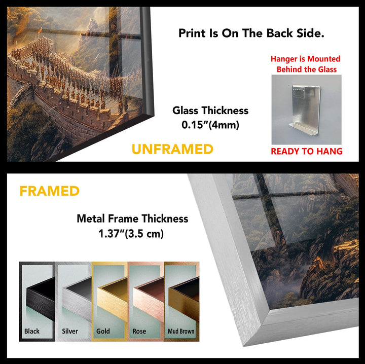 Great Wall of The China Glass Wall Art