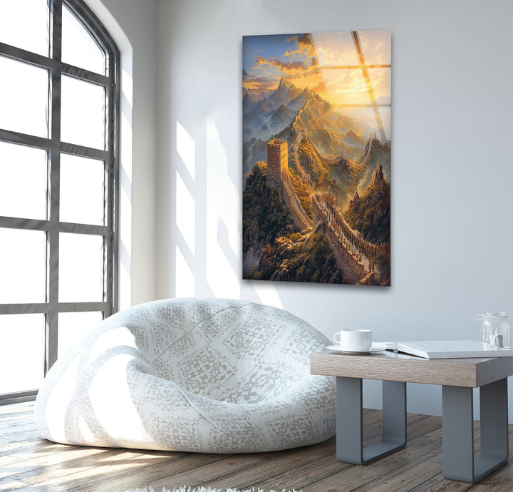 Great Wall of The China Glass Wall Art glass photo prints, glass picture prints
