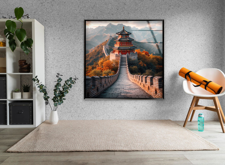 Great China Wall Glass Wall Art custom glass pictures, glass art prints
