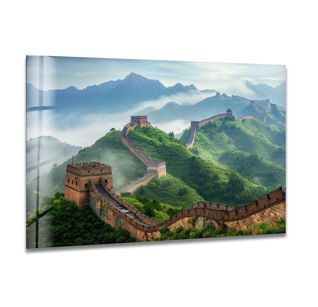 Great Wall of China Glass Wall Art glass image printing, glass prints from photos
