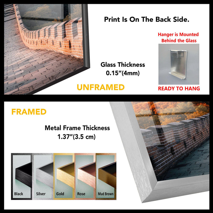 Great China Wall Glass Wall Art