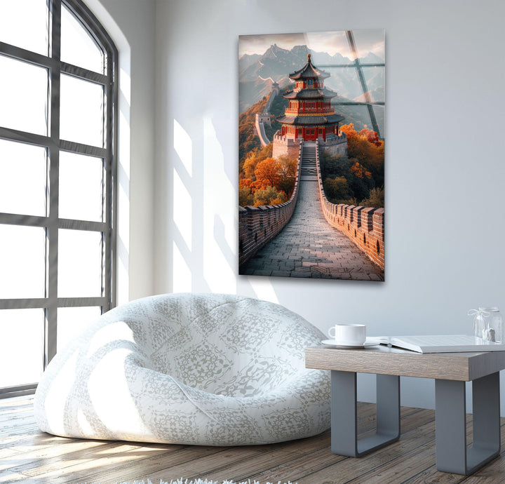 Great China Wall Glass Wall Art glass image printing, glass prints from photos
